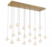 Lib & Co. US 12242-030 - Adelfia, 20 Light Rectangular Linear Chandelier, Painted Antique Brass