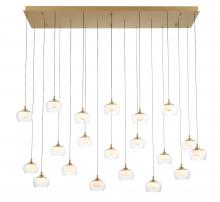 Lib & Co. US 12244-030 - Manarola, 20 Light Rectangular LED Pendant, Painted Antique Brass