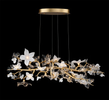 Lib & Co. US 12335-028 - Fiori 26 Light Oval LED Chandelier Gold Leaf