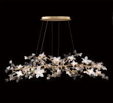 Lib & Co. US 12337-028 - Fiori 47 Light Oval LED Chandelier Gold Leaf