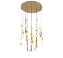 Lib & Co. US 12362-030 - Etna 47 Light Round LED Chandelier Painted Antique Brass