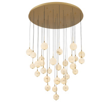Lib & Co. US 12374-030 - Corfu 31 Light Round LED Chandelier Painted Antique Brass