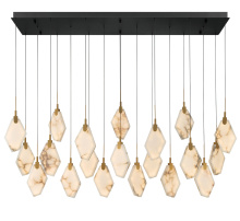 Lib & Co. US 12389-02 - Kosmos 20 Light Rectangular LED Chandelier Matte Black