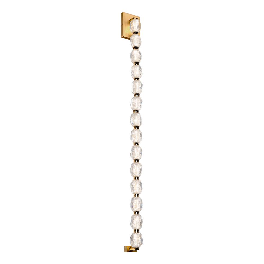 Seduction 14 Light LED 3000K/3500K/4000K 120V-277V Wall Sconce in Aged Brass with Clear Radiance C