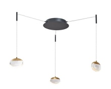 Abra Lighting 10062PN-MB.BB-Athena - 3- Light Octopus Pendant with Teardrop Crystal