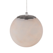 Abra Lighting 10167PN-BN-Stone - Alabaster Stone Orb Pendant includes 120" Cord and Uni-Jack Plug