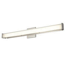 Abra Lighting 20133WV-BN-Bend - (l) Curved Metal Vanity with Frosted Glass Diffuser