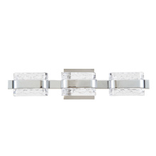 Abra Lighting 20164WV-CH-JoJo - 3-Lt Crystal Glass Vanity with movable Backplate