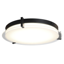 Abra Lighting 30011FM-BL-Matrix - Flat Round Glass Low profile Flushmount