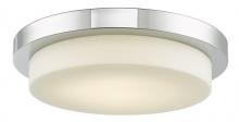 Abra Lighting 30016FM-CH-Step - 16" Stepped Opal Glass Flushmount with High Output Dimmable LED