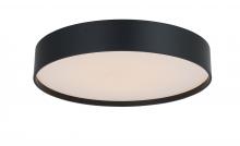 Abra Lighting 30027FM-MB-Snare - 14" 3CCT Metal Cylinder and Frosted Glass Flushmount