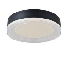 Abra Lighting 30043FM-MB-Waves - 3CCT 12" Ribbed Acrylic Low Profile Flushmount