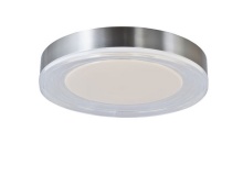 Abra Lighting 30044FM-BN-Waves - 3CCT 16" Ribbed Acrylic Low Profile Flushmount