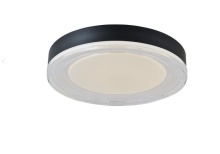 Abra Lighting 30044M-MB-Waves - 3CCT 16" Ribbed Acrylic Low Profile Flushmount
