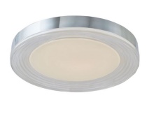 Abra Lighting 30045FM-CH-Waves - 3CCT 20" Ribbed Acrylic Low Profile Flushmount
