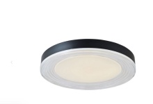 Abra Lighting 30045M-MB-Waves - 3CCT 20" Ribbed Acrylic Low Profile Flushmount