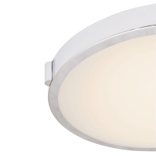Abra Lighting 30068FM-CH-Halo - 20" Low Profile Frosted Glass Flushmount with High Output Dimmable LED