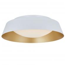 Abra Lighting 30072FM-MW.GOLD-Flare - 15" 3CCT Flared Metal Frame with Opal Glass Diffuser