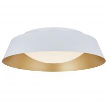 Abra Lighting 30073FM-MW.GLD-Flare - 18" 3CCT Flared Metal Frame with Opal Glass Diffuser