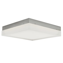 Abra Lighting 30081FM-BN-IceCube - 12" Square Moulded Glass Flushmount