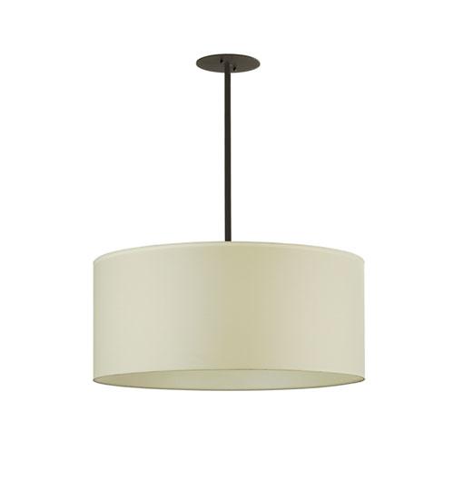 36"W Cilindro White Textrene Pendant