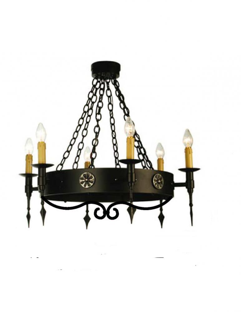 24" Wide Warwick 6 Light Chandelier