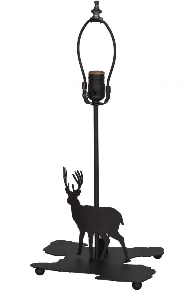 14"H Lone Deer Double Lit Table Base