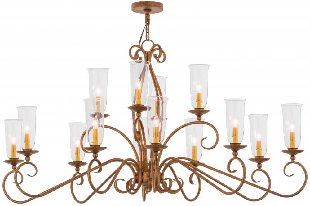 60"L Wallis 14 LT Oblong Chandelier