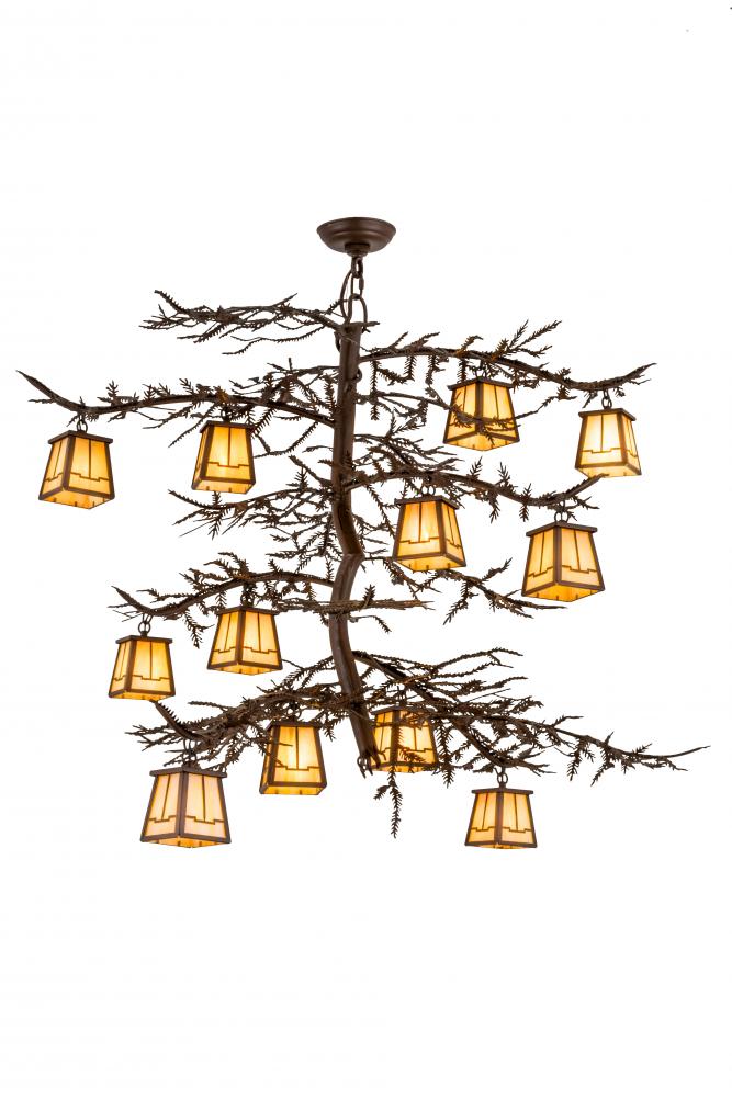 48"W Pine Branch Valley View 12 LT Chandelier