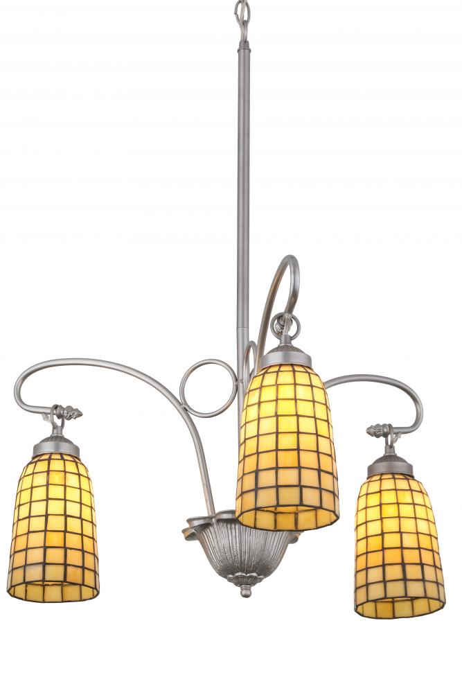 24"W Terra Bone 3 LT Chandelier