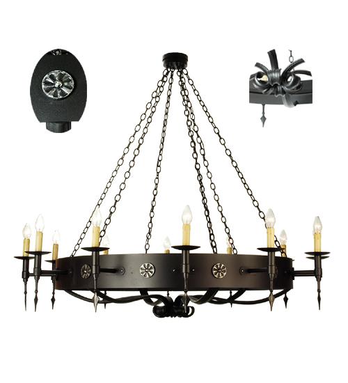 66"W Warwick 12 LT Chandelier