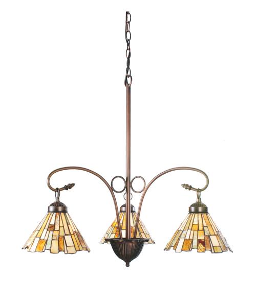 24"W Delta Jadestone 3 LT Chandelier