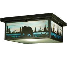 Meyda Blue 136988 - 16" Square Bear Creek Flushmount