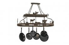 Meyda Blue 150295 - 46"L Barn Animals W/Downlights Pot Rack