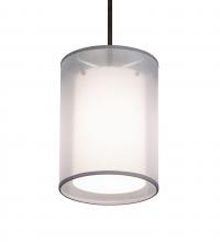 Meyda Blue 216019 - 8" Wide Cilindro Textrene Pendant