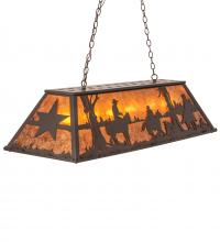 Meyda Blue 241153 - 48" Long Ranch and Star Oblong Pendant