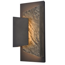 Arabela Lighting 65030 - 14.5" Meld Outdoor Aluminum Sconce in Charcoal Black Finish