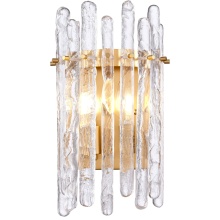 Arabela Lighting 85105-2 - 15" Icicles Wall Sconce in Brass with Handmade Glass Rods