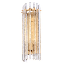 Arabela Lighting 85106-1 - 20.25" Icicles Vanity in Brass with Handmade Textured Glass Rods