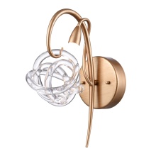 Arabela Lighting 85184-1 - 14" Freeform Wall Sconce in Antique Gold with Clear Art glass spheres