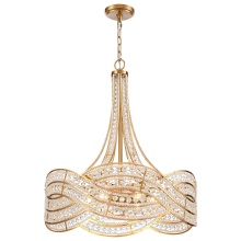 Arabela Lighting 85231-6 - 27" Anatasia Chandelier in Lacquered Gold with Clear crystal filigree