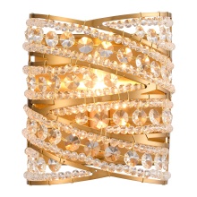 Arabela Lighting 85238-1 - 8.5" Anatasia Wall Sconce in Lacquered Gold with Clear crystal filigree