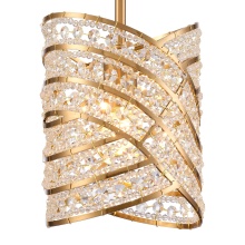 Arabela Lighting 85239-1 - 9.5" Anatasia Pendant in Lacquered Gold with Clear crystal filigree