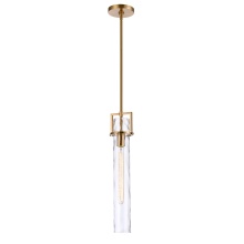 Arabela Lighting 85246-1 - 22.5" Jayden Pendant in Lacquered Gold with slender water glass