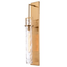 Arabela Lighting 85247-1 - 31.5" Jayden Wall Sconce in Lacquered Gold with slender water glass