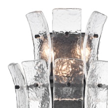 Arabela Lighting 85256-4 - 19.75" Sophie Sconce in Matte Black with Textured Rectangular Glass Panels