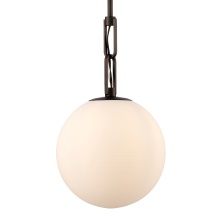 Arabela Lighting 85275-1 - 10" Concentra Pendant in Dark Bronze with Striated White Glass Globes