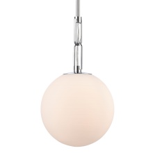 Arabela Lighting 85375-1 - 10" Concentra Pendant in Polished Chrome with Striated White Glass Globes