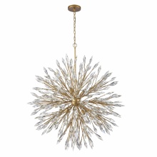 Arabela Lighting 85422-12 - 42" Crystal Fusion Chandelier in Peruvian Gold with Large Faceted Clear Crystals