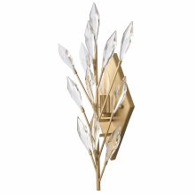 Arabela Lighting 85423-1 - 20" Crystal Fusion Sconce in Peruvian Gold with Large Faceted Clear Crystals